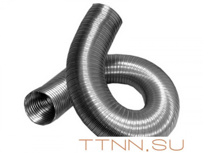 Газоход гофрированный d 140 мм (1.5м) из нержавеющей стали