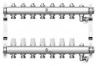 Коллектор для отопления Wester 1"-3/4 в сборе на 7 выходов с 2 заглушками